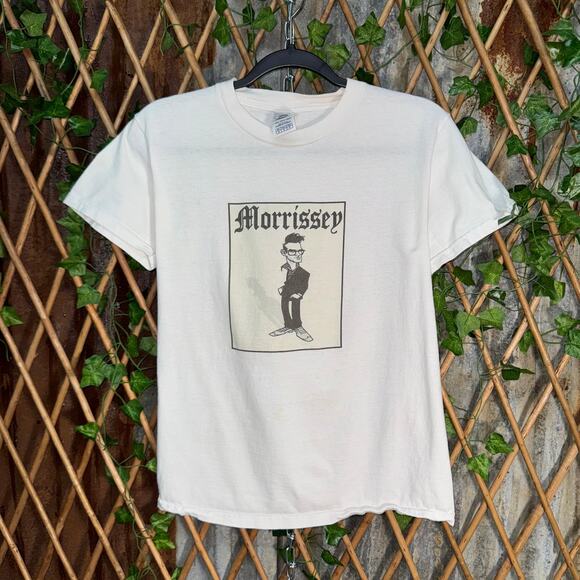 Vintage Y2K Morrisey caricature spell out 2000s music tshirt - Picture 1 of 4